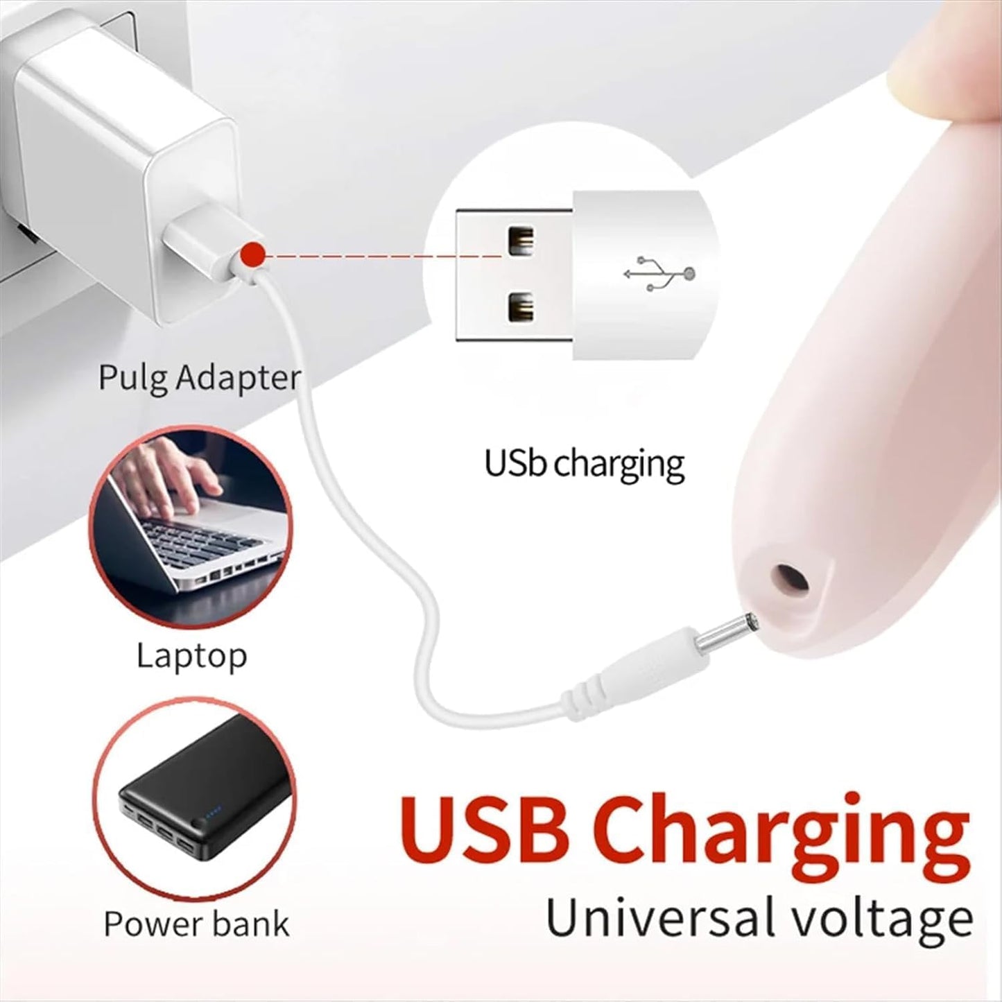 مبرد كعب كهربائي قابل للشحن عبر USB