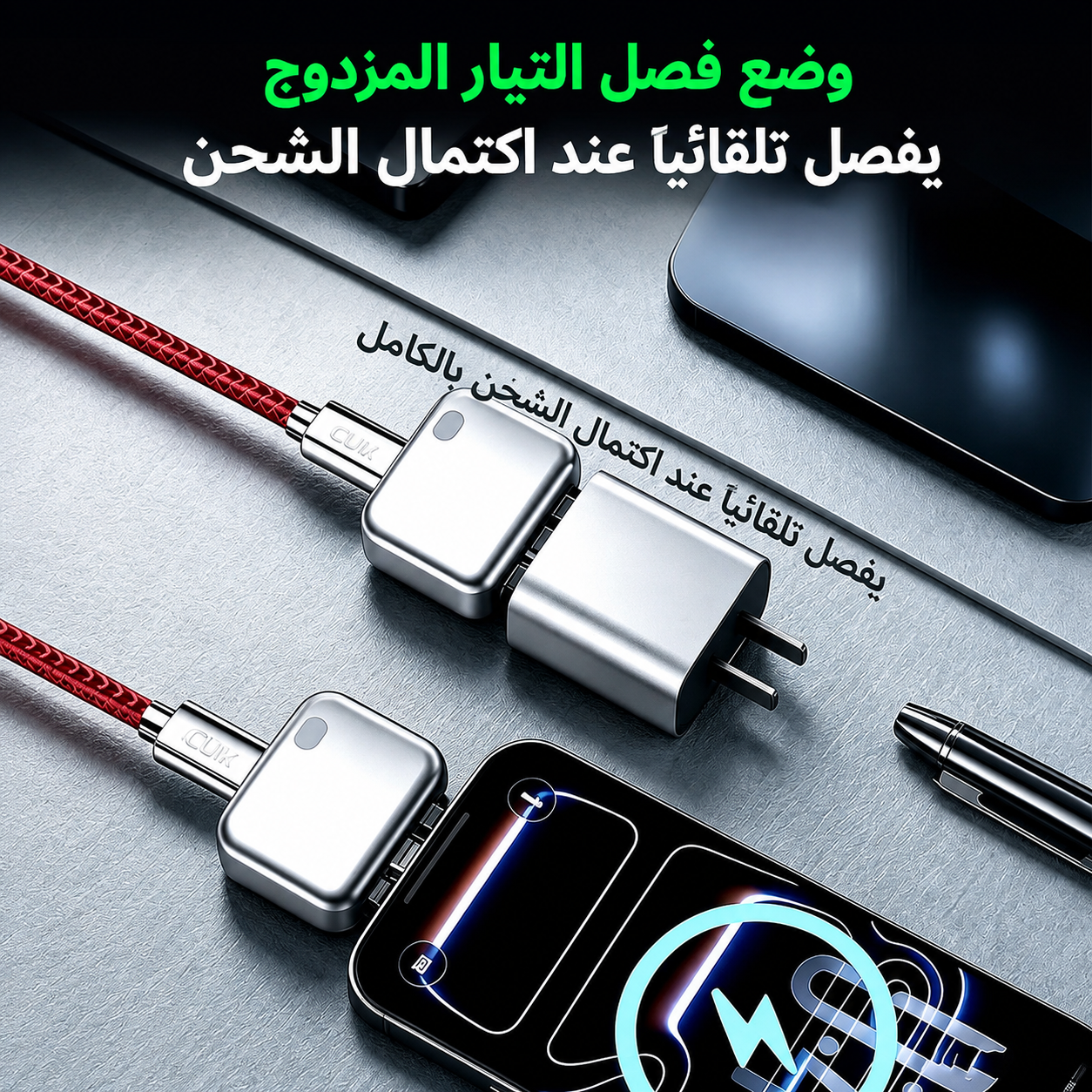 فاصل الشحن الذكي Type-C